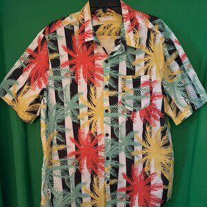 VatPave White and Brown Casual Button Down Shirt size XL